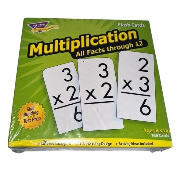 New Trend Enterprises Flash Card 3"Wx6"H  Home Schooling Learning Multiplication - Picture 1 of 4